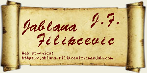 Jablana Filipčević vizit kartica
